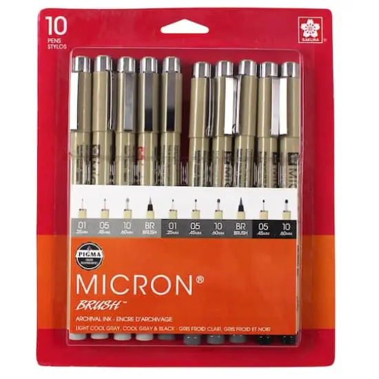 Pigma&reg; Micron&reg; Gray & Black Pen Set {1}