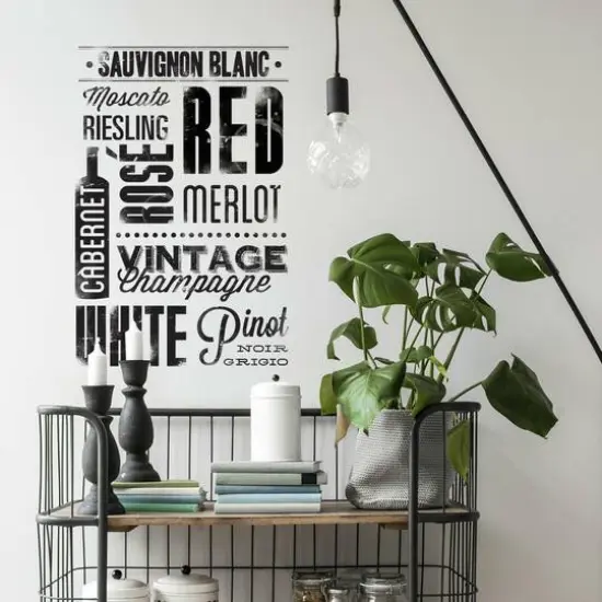 RoomMates Wine Lovers Peel & Stick Wall Decals {8}