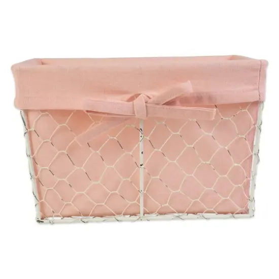 DII&reg; Blush Pink Lined Chicken Wire Basket Set {2}