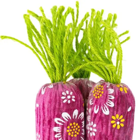10.25" Floral Easter Carrot Decorations Set {6}