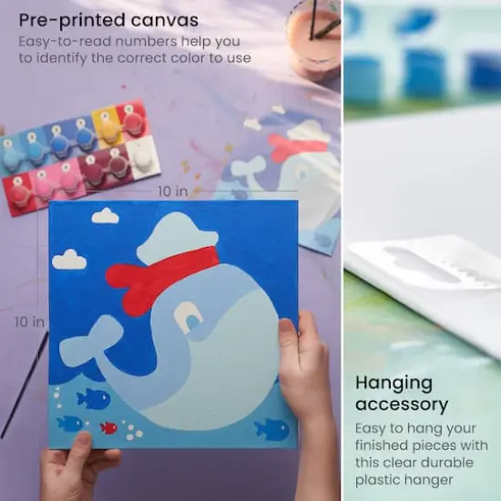 Arteza&reg; Kids Sea Life Paint by Numbers Kit, 35 pcs {4}