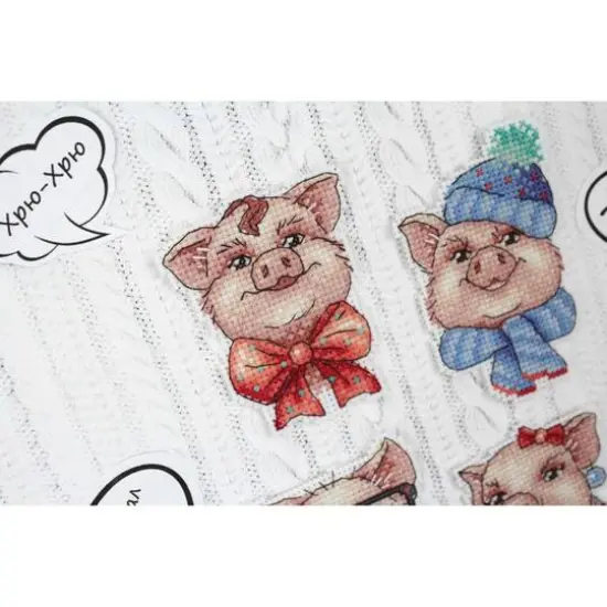 MP Studia Cute Piggies Cross Stitch Kit {8}