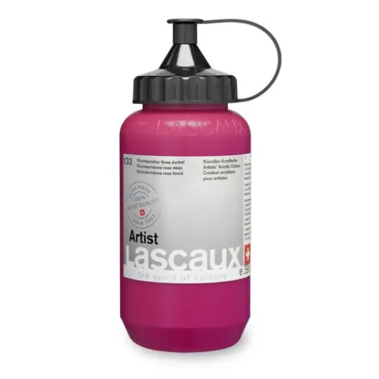 Lascaux Artist Acrylic Paint, 390mL 133 Quinacridone Rose Deep {4}