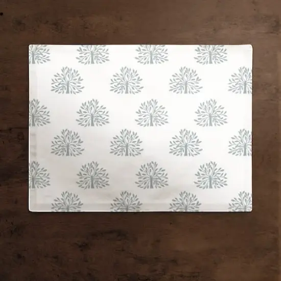 Blooming Bush Cotton Twill Placemat White {3}