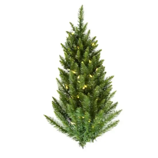 3ft. Pre-Lit Camdon Fir Artificial Christmas Wall Tree, White LED Lights {1}
