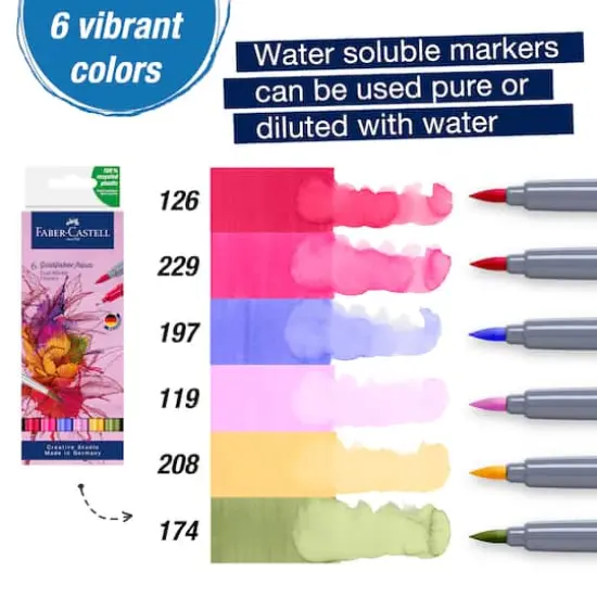 Faber-Castell&reg; Goldfaber Aqua Flowers Dual-Tip Marker Set {4}