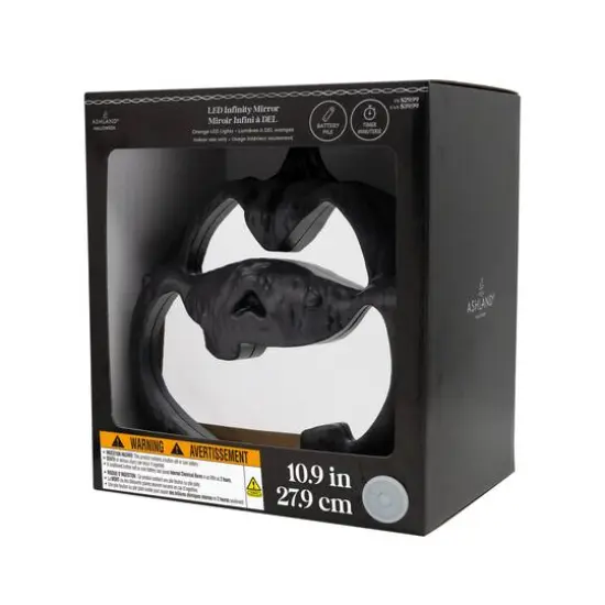 10" Black Pumpkin LED Infinity Mirror by Ashland&reg; {5}