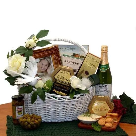 Deluxe Wedding Wishes Gift Basket {1}