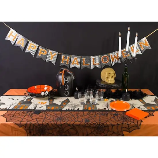 DII&reg; 72" Haunted House Jute Table Runner {6}