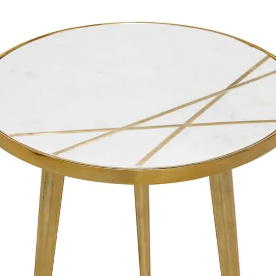 20" Gold Aluminum Modern Coffee Table {4}