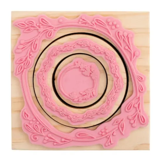 Nesting Circle Wreath Wood Stamp Set by Recollections&trade; {3}