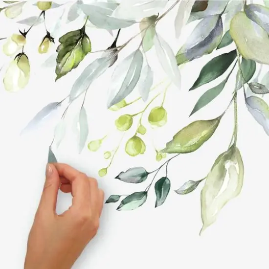 RoomMates Hanging Watercolor Leaves Peel & Stick Giant Decals {6}