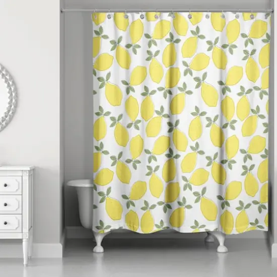 Fun Lemon Pattern 71" x 74" Shower Curtain {3}