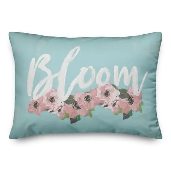 Blue Bloom Throw Pillow {1}