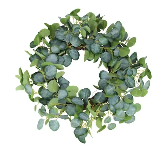 20" Eucalyptus Leaves Spring Wreath {1}