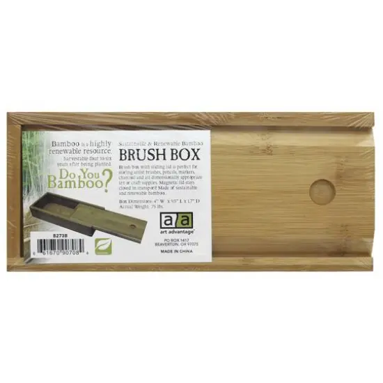 Art Advantage Bamboo Brush Box {1}