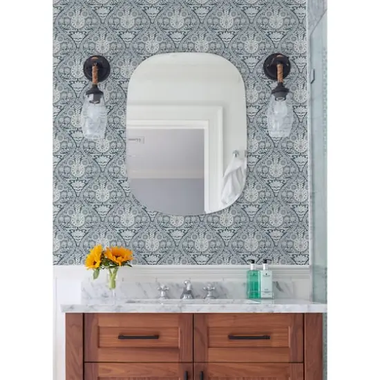 RoomMates Disney&reg; Mickey Mouse Block Print Peel & Stick Wallpaper Blue {3}