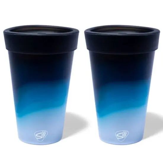 Silipint&reg; 16oz. Silicone Coffee Tumblers, 2ct. Moon Beam {1}