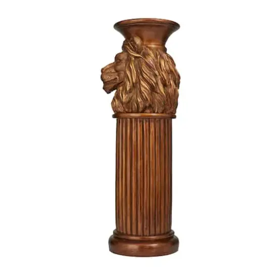 Bronze Polystone Traditional Pedestal Table, 25" x 8" x 9" {4}