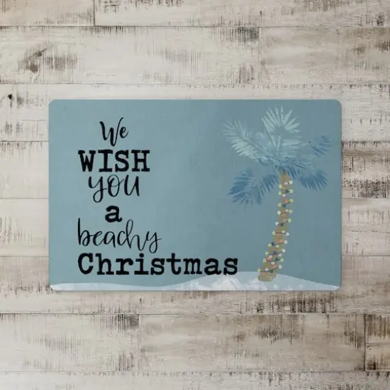 We Wish You a Beachy Christmas Floor Mat {3}
