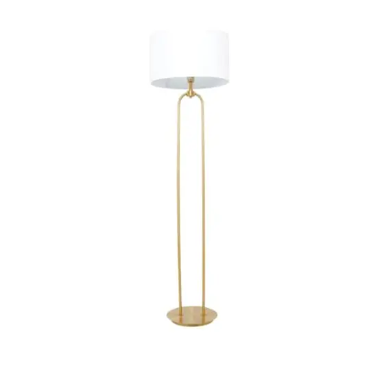 CosmoLiving by Cosmopolitan Gold Iron Modern Floor Lamp, 64" x 19" x 19" {1}