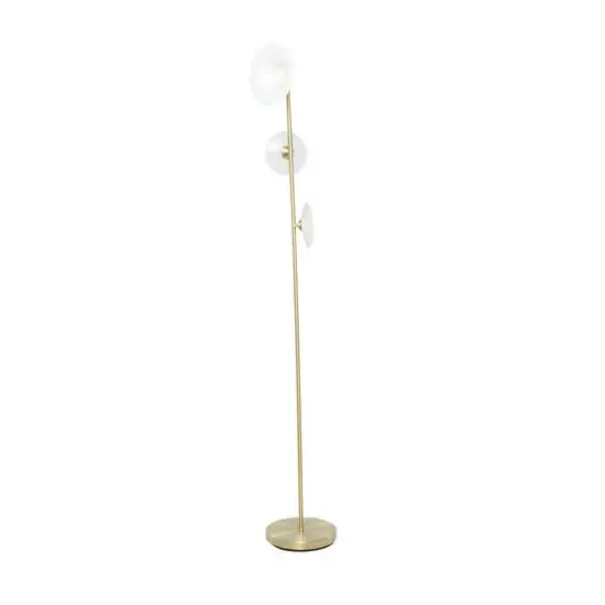 Gold Iron Modern Floor Lamp, 67" x 10" x 10" {1}