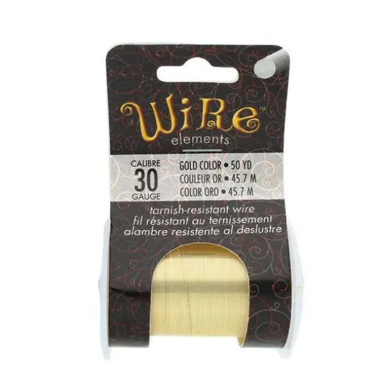 The Beadsmith&reg; Wire&trade; Elements 30 Gauge Tarnish-Resistant Wire Gold {1}