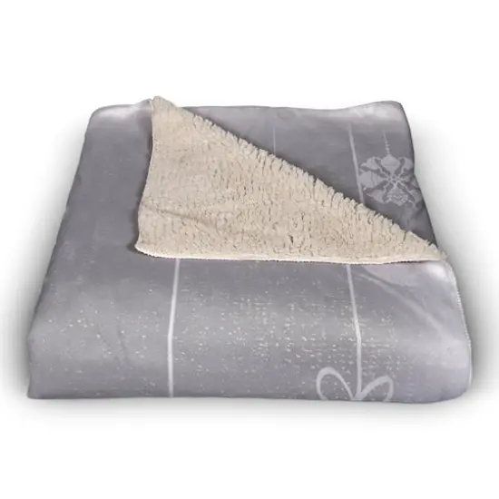 Neutral Ornament 50x60 Sherpa Fleece Blanket {3}
