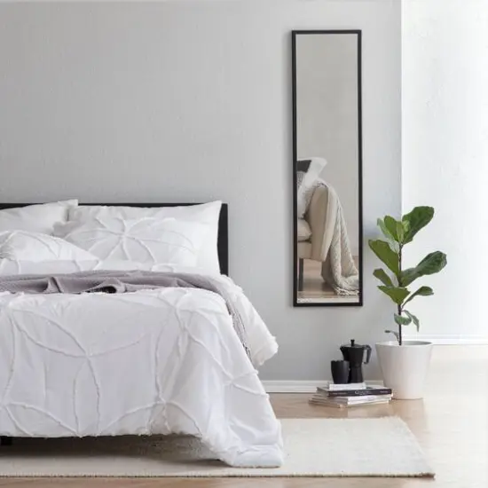 Habitat Trina 48" Black Rectangular Wall Mirror {3}