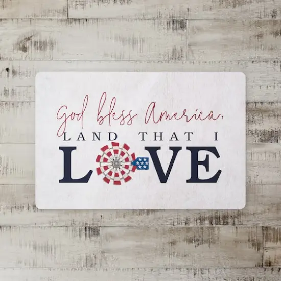 God Bless America Land That I Love Floor Mat {3}