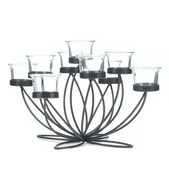 7'' Iron Bloom Candle Centerpiece {1}