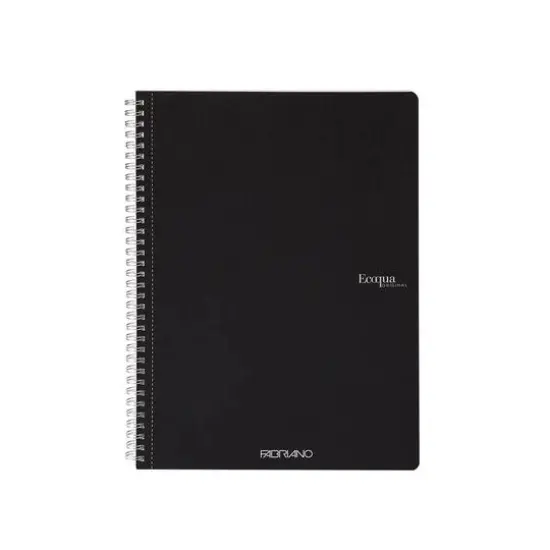 Fabriano&reg; Ecoqua Original Spiral-Bound A4 Lined Notebook Black {1}