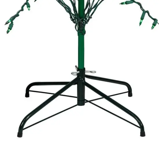 6ft. Pre-Lit Green Cascade Twig Artificial Christmas Tree, Green Lights {8}