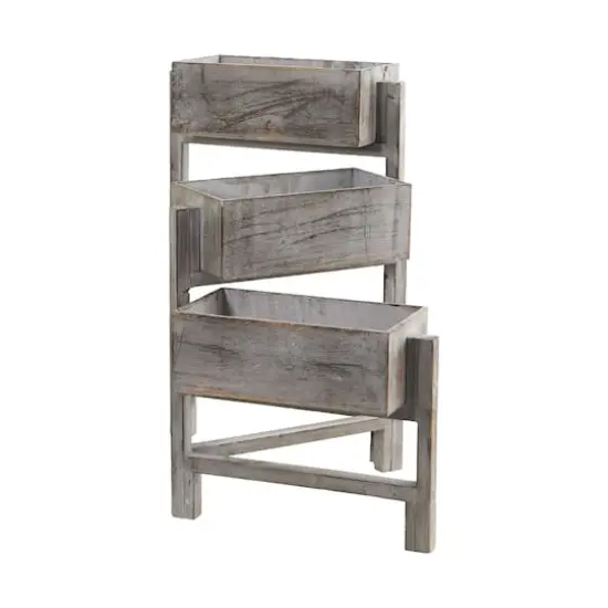 3.5ft. Gray Washed Expandable Decorative Planter {5}