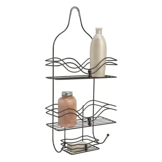 Bath Bliss Ocean Design Black Onyx Shower Caddy {5}