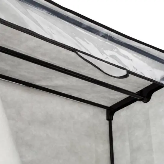 Honey Can Do 36" Gray Double Door Portable Wardrobe Closet {6}