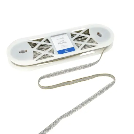 3/8" Rhinestone Trim Ribbon by Celebrate It&reg; Silver {3}