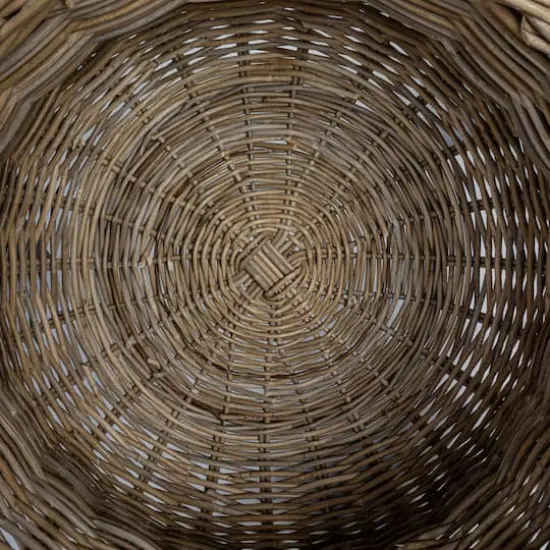 Hello Honey&reg; Gray Round Handwoven Rattan Planter Set {4}