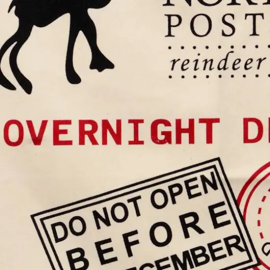 Personality Case&trade; North Pole Post Office Drawstring Cotton Christmas Bag {7}