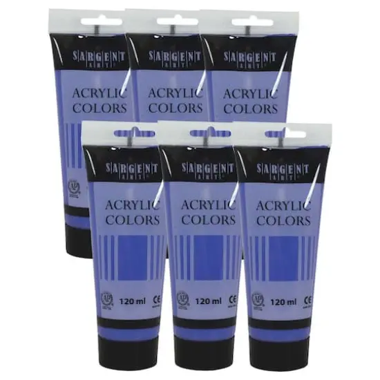 Sargent Art&reg; Acrylic Paint, 120 mL, 6ct. Grey Purple {1}