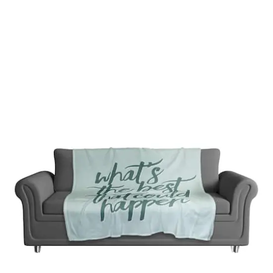 50" x 60" What's the Best That Could Happen Coral Fleece Blanket {3}