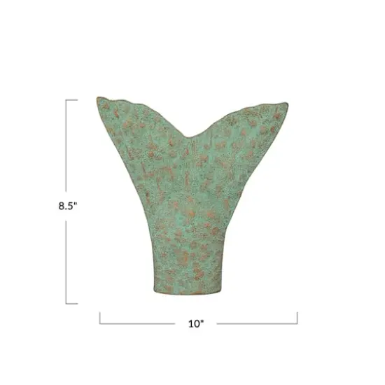 Hello Honey&reg; 10" Distressed Aqua Trout Tail Metal Wall D&eacute;cor {5}