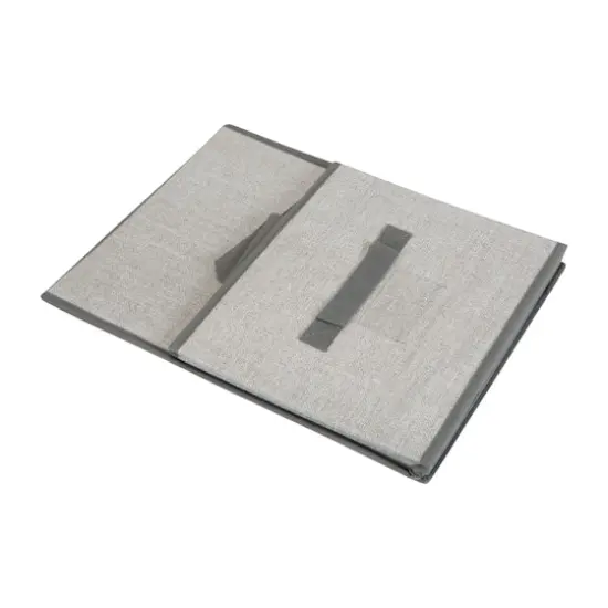 Simplify 12" Heather Gray Storage Box {5}