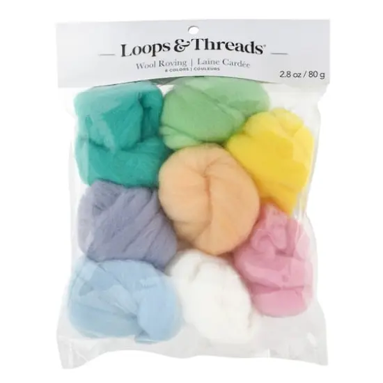 8 Color Wool Roving Set by Loops & Threads&trade; {1}