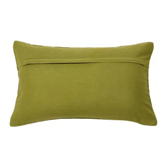 Green Quilted Velvet Lumbar Pillow Cover {3}