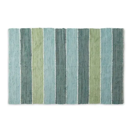 DII&reg; Color Block Cotton Chindi Rug, 4ft. x 6ft. Jadeite {1}