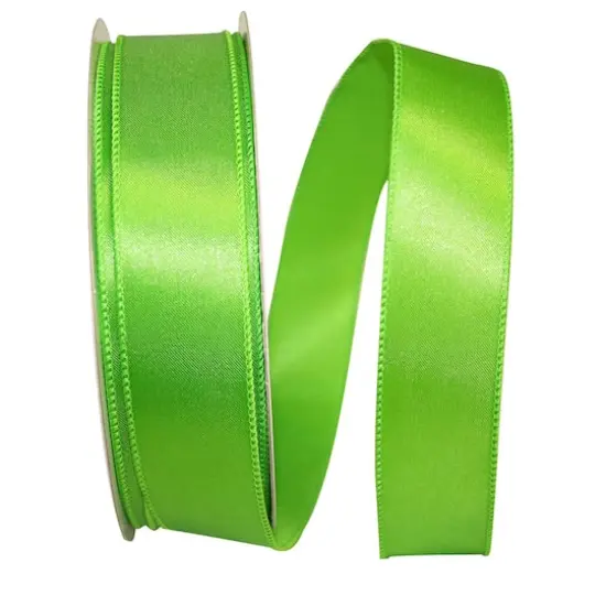 JAM Paper 1.5" x 50yd. Satin Value Wired Ribbon Citrus {1}