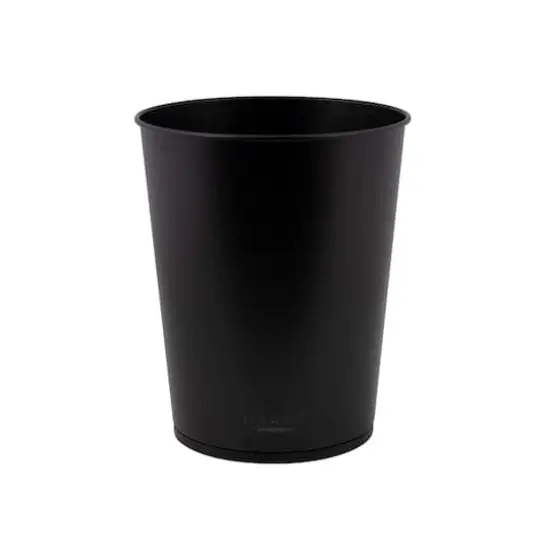 Bath Bliss Matte Black Trash Can {1}