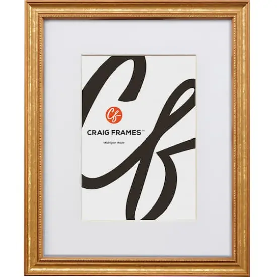 Craig Frames 4 Pack Stratton Aged Gold Picture Frame with Mat {3}