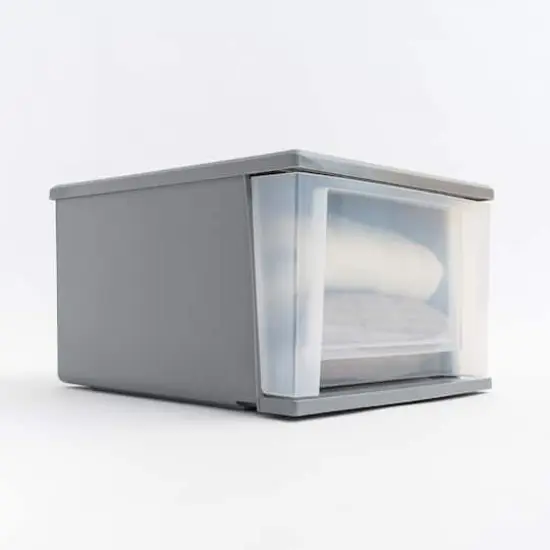 Iris&reg; 17qt. Gray Stacking Drawer, 3 Pack {6}